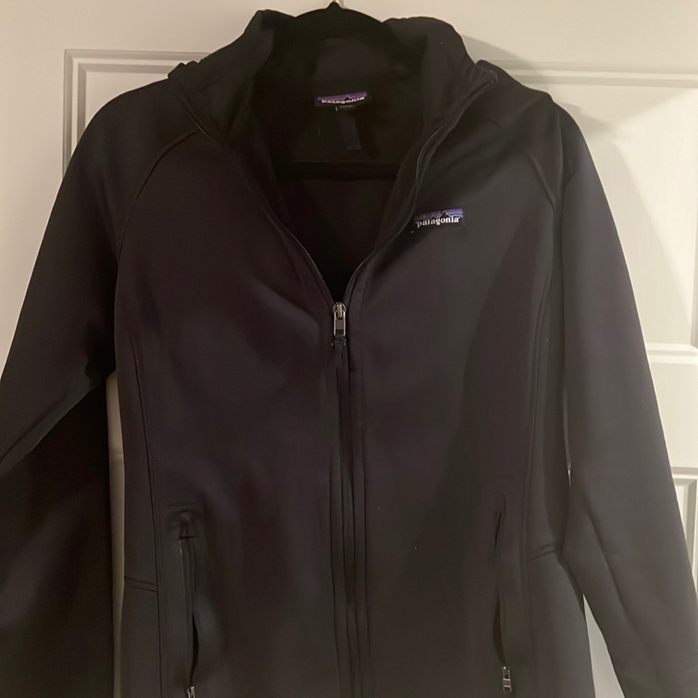 Womens patagonia medium zip up with hood. Only worn a few times, like new.
